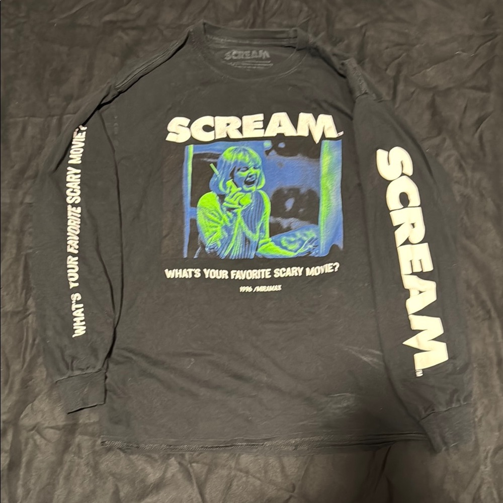 Unisex Scream Graphic Long Sleeve Shirt